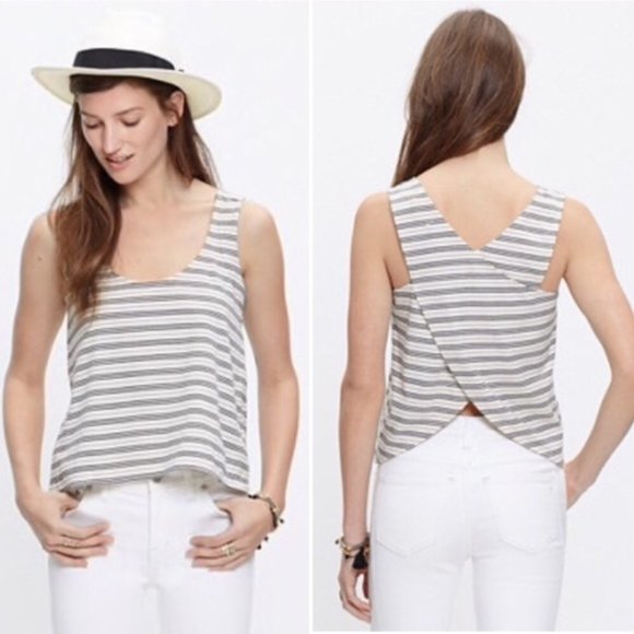 Madewell Cross Back Crop Tank M - Picture 1 of 3